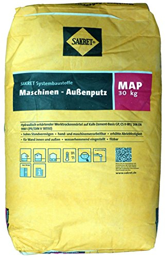 30Kg Außenputz 0,39Euro/Kg Putzmörtel Trockenmörtel Kalk-Zement-Mörtel zum Putzen SAKRET