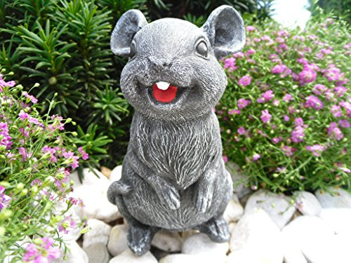 STEINFIGUREN SPICKER Steinfigur Maus, 161/1 Gartenfigur Steinguss Tierfigur Basaltgrau