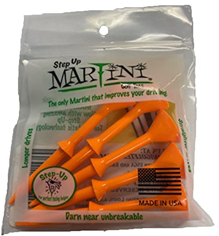 YOOUS Martini 3 1/4 Step-Up Golf Tees - Orange