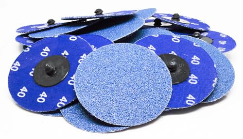 Benchmark Abrasives 3 Inch Sanding Discs Quick Change Zirconia Sanding Discs, Drill & Die Grinder Sanding Disc - Deburring Polishing Rust Remover for Metal Paint Stripper (25 Pack), 80 Grit