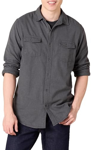 Amazon Essentials Camicia in Flanella vestibilità Regolare a Maniche Lunghe con Due Tasche Uomo