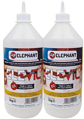 DuoPack Vinylkleber für Holz D2 ELEVIL3001 - Super Profi-Kleber 2 x 1 kg