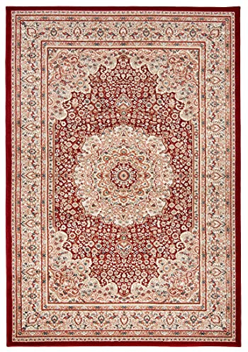 Mazovia Teppich Flur 80x150cm Rot Klassisch Traditionell Weich Pflegeleicht