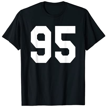 Nummer 95 Sporttrikot vorne und hinten Team Player T-Shirt
