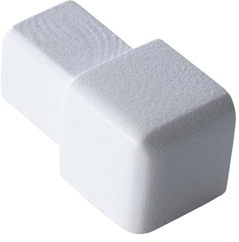 Dalsys Endstück Quadratprofil 10mm Weiß Aluminium | Endkappe, Alu eloxiert, für Fliesenschiene Eckprofil, sauberer Abschluss an Fliesenkanten