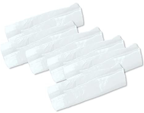 Sacchetti Spazzatura Raccolta Rifiuti cm 50x60 30 litri - Confezioni da 120 sacchi (6 rotoli da 20pz) - Colore bianco