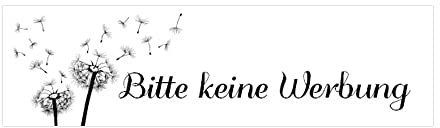 banjado® Keine Werbung Aufkleber Briefkasten/Aufkleber Keine Werbung wetterfest & UV-beständig/Sticker keine Werbung mit Motiv/Keine Werbung Aufkleber lustig