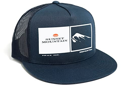 DEPARTED Herren Mesh Trucker Hat mit Print/Motiv - Snapback Cap - No. 336, Coastal Navy