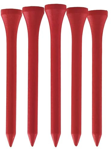 TH Golf Bambus-Golf-Tees, 70 mm, umweltfreundlich, nachhaltig, starker Bambus, 1000 Stück, Rot