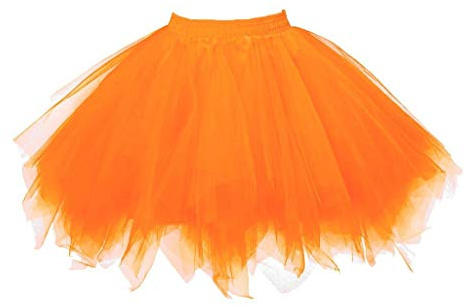 Tüllrock Damen Tutu Rock 50er Rockabilly Vintage Petticoat Unterrock Kurz Ballet Tanzrock Minirock Tütü Röcke für Karneval Kostüm Party Festlich Tanzkleid Ballkleid Abendkleid Partykleid