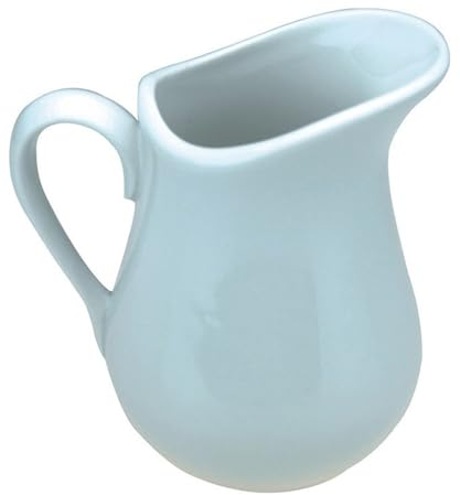 Concept4u White Ceramic Jug with Handle 250ml Porcelain Traditional Milk Jug Household Creamer Gravy Custard Serving Pitcher Ideal for All Types of Kitchens