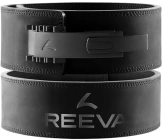 Reeva - Gewichthebergürtel – Schwarzes Leder mit verstellbarer Schnalle – Lifting belt - S
