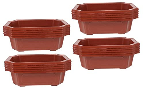 OFFSCH 20 STK Blumentopf Pflanzenbehälter Bonsai-Behälter für den Garten plastikblumen im Topf pflanzer große blumentöpfe Outdoor groß Bonsaischale für zu Hause Pflanztopf aus Kunststoff