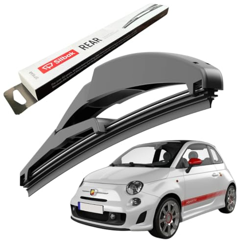 Silbak Rear Windscreen Wiper, fits for ABARTH (FIAT) 500 (08/2008 ONWARDS) Rear Wiper Blade, 300mm