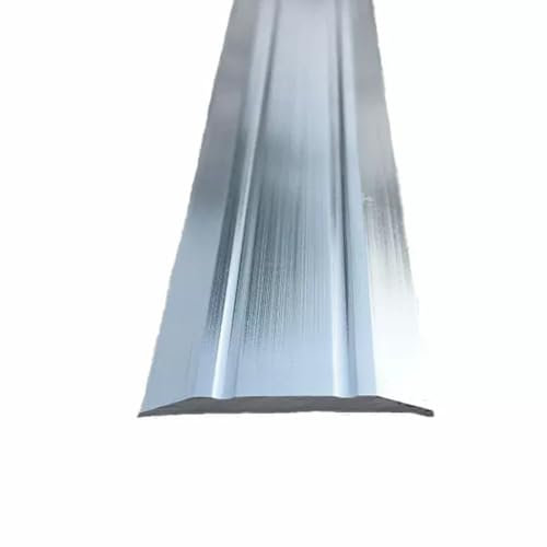 ZIUSFAC Übergangsstreifen Aluminium Abdeckleiste Selbstklebend Bodenprofil Laminat Übergangsleiste Metall SchwellenStreifen Türleisten Für Verbindungsböden Lücken Abschlussprofil(Silver,40(100cm))