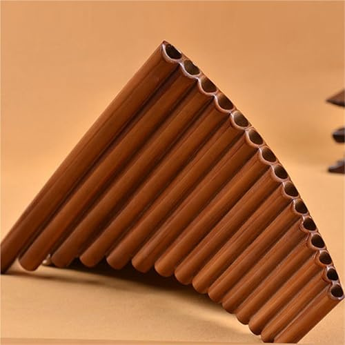 Panflöte 15 Pfeifen Für Anfänger C/G Linkes Bass-Panflöteninstrument Braunes Modell(C)