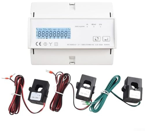 RANRAO Dreiphasiger bidirektionaler Energiezähler, EA7321C-CT-WIFI Dreiphasen-Zwei-Wege-Stromzähler, KWh-Monitor 300 A (300 A)