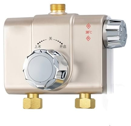 DDRROJFRS Mitigeur thermostatique, Chauffe-Eau électrique Solaire, régulateur Automatique Intelligent de la température de l'eau, Robinet de Douche Chaude et Froide(1)