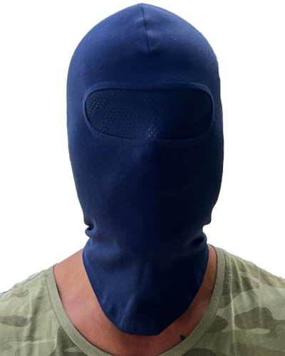 PGWEAR Sturmhaube mit Netz vor den Augen in schwarz blau weiß rot gelb grün (Navy)