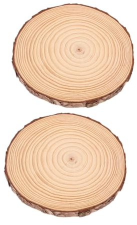 Pierres de Gué en Bois pour Jardin, Lot de 2, Surface Antidérapante