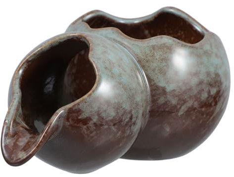 Abaodam Ceramic Fountain Spitter Replacement for Small Garden Ponds Indoor Outdoor Water Feature Accessory with Smooth Water Flow and Hydroponic Pot Design