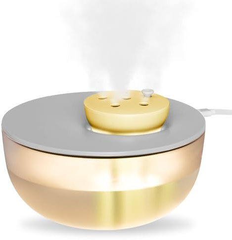 Rainpal 1,2L Mini Luftbefeuchter mit Beleuchtung , 20dB Leise 6-Speed Adjustable Cool Mist Humidifier , 300 ml/H Nebelvolumen mit Filterelement (Grau)