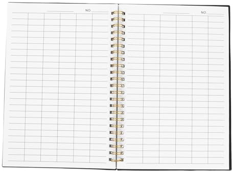 ZUNOXAZ Carnet de Tenue de Registres Design Élégant avec Couverture Pp Noire pour Gestion de Stock Pages Lignées pour Maison et Entrepôt