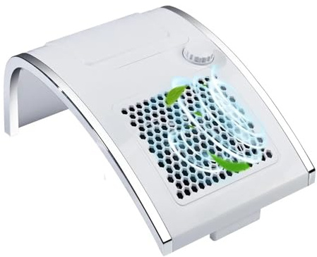 Máquina recolectora de polvo de uñas Aspirador de polvo for uñas for máquina de mano acrílica, filtro de uñas motorizado ajustable con 2 ventiladores de uñas potentes