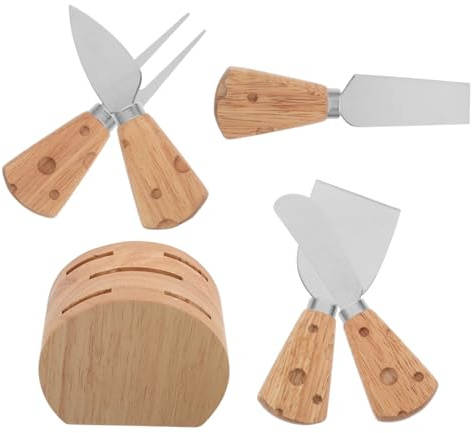 iplusmile Set de Couteaux à Fromage avec Manche Couteaux à Charcuterie Spatule à Beurre et Fourchette Acier Inoxydable pour Découper Étaler et Servir Fromage Lors de et Pique