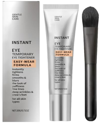 GNHG 1 Pezzo Instant Eye Tightener con Pennellino, Crema Idratante Delicata per la cura della Pelle, Riduce le Rughe, le Borse e il Gonfiore Sotto gli