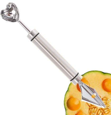 Estrattore Di Per Frutta - Doppio Cucchiaio Scavatore In Acciaio | Cucchiaio Scavino per Kiwi Pitaya | Per Pitaya Kiwi Pomodori