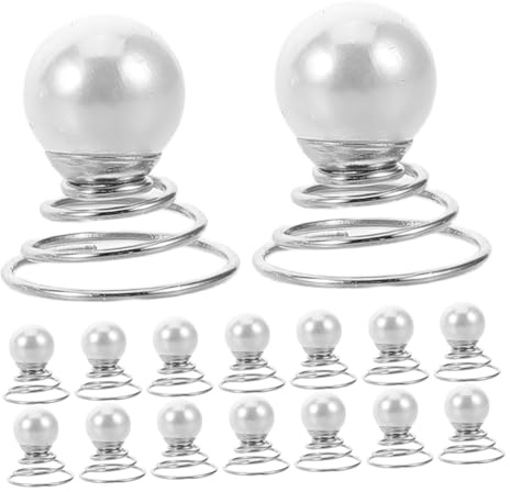HONMEET 36pcs Pearl Hair Clip Spiral Wedding Bun Maker Clips Coil Hair Pins for Bridesmaids Prom Updo Style