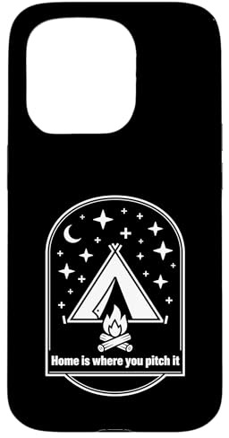 Design Graphique Home is Where You Pitch It Camping Night Coque pour iPhone 15 Pro