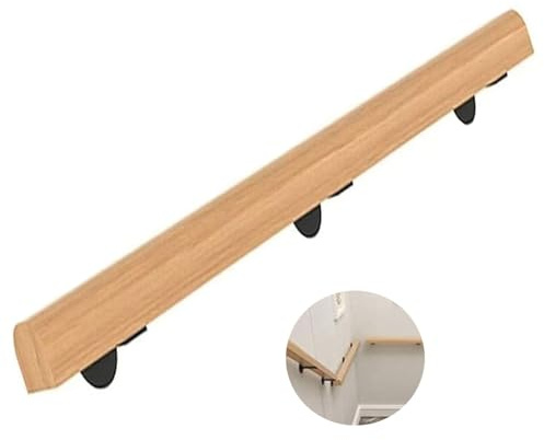 JOUFNING Trappa Ledstång - Trappstege, Väggmonterade Ledstång, Halkfria Trappräcken Stödstång för Korridor(15ft/450cm)