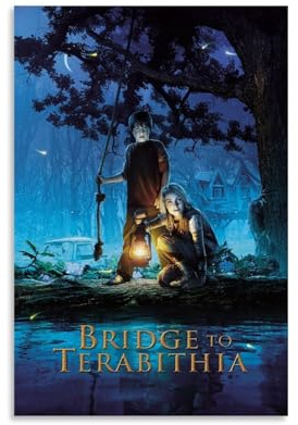 HDSHJFIK Poster de film Bridge to Terabithia - Impression sur toile - Décoration murale moderne pour chambre à coucher - 50 x 75 cm