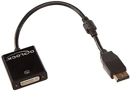 Delock Adapterkabel DisplayPort 1.2 Stecker > DVI 24+5 Buchse 4K Aktiv, schwarz