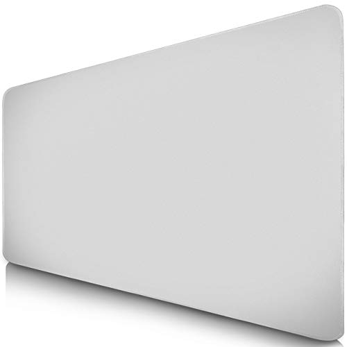 Sidorenko Tapis Souris XXL 900x400 mm - Tapis Bureau avec Base Anti-Dérapage - Tapis Souris Gamer Imperméable - Mouse Pad, Tapis Souris Gaming, Tapis Souris Blanc, Tapis Souris XL, Grand Tapis Souris