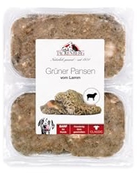 TACKENBERG Barf grüner Pansen vom Lamm für Hunde 28 x 500 g (14 kg) - leckeres Frostfleisch als Hundefutter in Premiumqualität - geeignetes Gefrierfutter für deinen Vierbeiner - ohne Zusatzstoffe