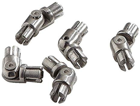 LOT DE 5 COUDES ARTICULÉS POUR MAIN COURANTE RAMBARDE ESCALIER OU GARDE CORPS POUR TUBES INOX EMMENCHEMENT ENCASTREMENT FIXATION MOBILE