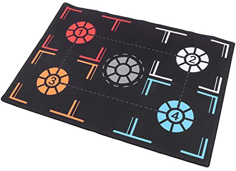 FOLOSAFENAR Tapis d'entraînement de basket-ball, antidérapant, silencieux, durable, épais, tapis de marche en caoutchouc souple pour l'intérieur