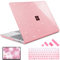 May Chen Case Compatible for 13.5 Microsoft Surface Laptop 5/4/3 with Metal Palm Rest Model 1951/1868, Plastic Hard Shell Case with Screen Protector + Keyboard Cover + Dust Plug, Pink Glitter