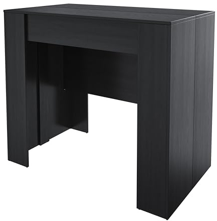Bricozone Clarissa Plus Tavolo Consolle Allungabile Fino A 3 Metri Tavolo 14 Posti Salvaspazio Multiposizione Design Moderno Ed Elegante Consolle Casa E Ufficio 78x51x90 cm Colore Nero
