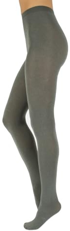 CALZITALY Collant Opaco Lana Donna, Calzamaglia Cashmere, Calze Coprente | 150 Den | S M L XL, XXL, 3XL, 4XL (M, Soft forest)