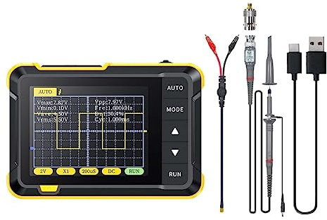 Colcolo Mini-Digitaloszilloskop, Oszilloskop-Multimeter, 200 kHz, 400 V, tragbares digitales Oszilloskop für experimentelle Lehre, Forschung, Bildung, Hoher Standard