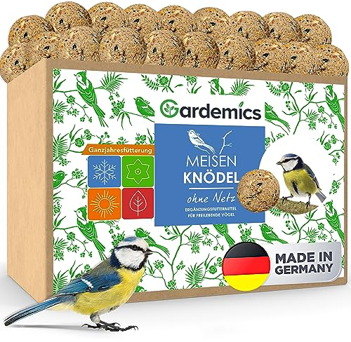 Gardemics Meisenknödel ohne Netz für Wildvögel, Vogelknödel [100 Stück] [9 kg] Wildvogelfutter für Artenvielfalt im Garten | Ganzjahresfutter