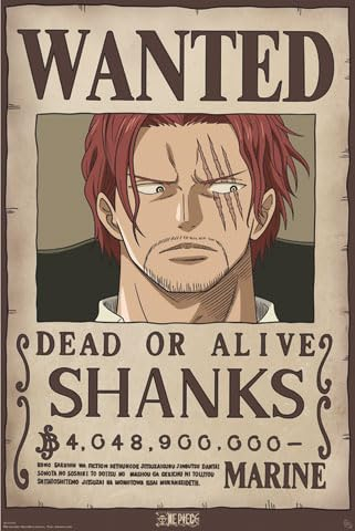 empireposter One Piece - Wanted Shanks - Manga Anime Poster Grösse 61x91,5 cm