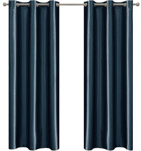 Ystyle Tende per Interni 2 Pezzi, Camera da Letto Oscuranti Termiche Isolanti Freddo E Caldo, Fonoassorbenti, 117x137 cm, Blu Scuro