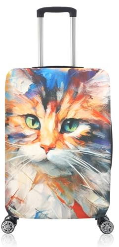 Chostky Housse de bagage, protecteur de valise extensible élastique et lavable, accessoires de voyage approuvés, housse de bagage pour les bagages de 26 à 28 pouces (L)