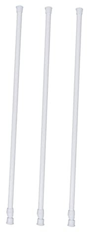 Ciieeo 3stücke Teiliges Hochwertige -gardinenstange Hochfestem Kohlenstoffstahl Multifunktionale Vorhang Und Duschvorhangstange Einfache Bohren