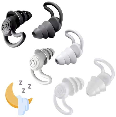 ZKGYUS 3 paireloop ear plugs,Forte insonorisation silencieuse bouchons d'oreilles en silicone souple imperméable à l'eau natation